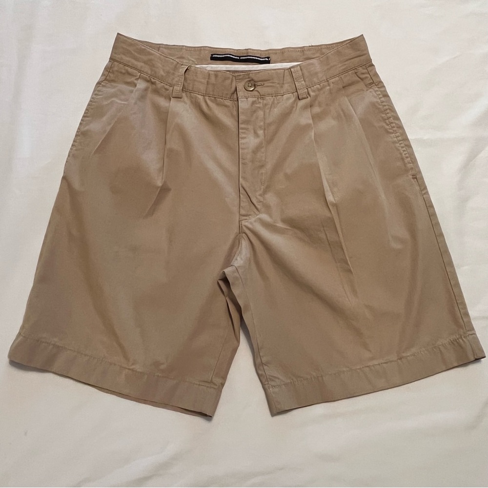 Nautica Khaki Pleated Shorts. Size 32